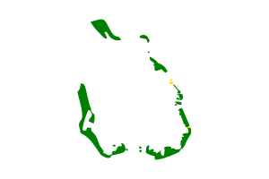 Cocos (Keeling) Islands Map with Flag flag