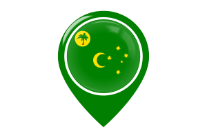 Cocos (Keeling) Islands Flag Map Pin Icon flag
