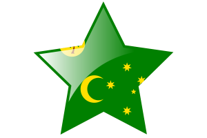 Cocos (Keeling) Islands Flag Star Icon flag