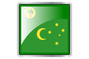 Cocos (Keeling) Islands Flag Square icon flag