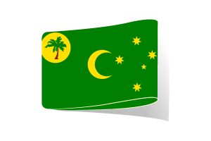 Cocos (Keeling) Islands Flag Illustration Clipart flag