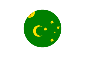 Cocos (Keeling) Islands Flag Circle Vector Free flag