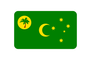 Cocos (Keeling) Islands Flag Triangle Rounded Shape flag