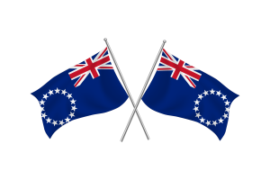 Cook Islands Waving Friendship Flag flag
