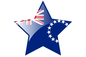 Cook Islands Flag Star Icon flag
