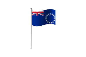 Waving Flag of Cook Islands flag
