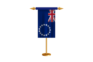 Cook Islands Ceremonial Flag Vector Free flag