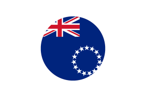 Cook Islands Flag Circle Vector Free flag