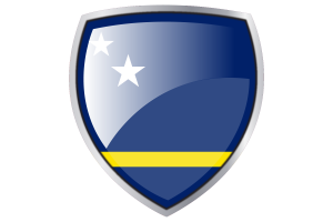 Curaçao Flag Couche Heraldic Shield flag