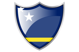 Shield with Flag of Curaçao flag