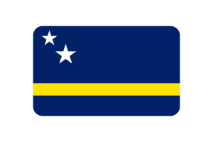 Curaçao Flag Triangle Rounded Shape flag