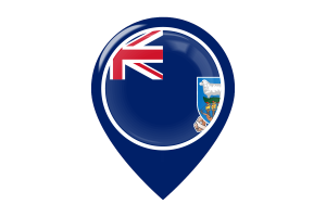 Falkland Islands Flag Map Pin Icon flag