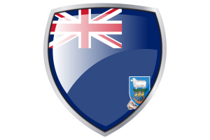 Falkland Islands Flag Couche Heraldic Shield flag