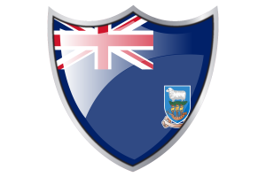 Shield with Flag of Falkland Islands flag