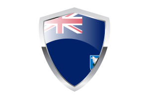 Falkland Islands Flag with Pointed Triangular Shield flag
