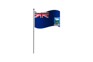 Waving Flag of Falkland Islands flag