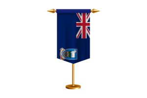 Falkland Islands Flag Illustration with Stand flag