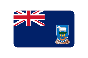 Falkland Islands Flag Triangle Rounded Shape flag