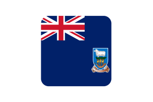 Falkland Islands Flag Square Rounded Shape flag