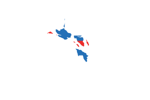 Mappa delle Isole Faroe con Bandiera flag
