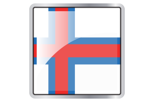 Icona quadrata della bandiera delle Isole Faroe flag