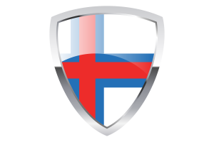 Bandiera scudo delle Isole Faroe flag