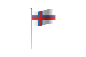 Bandiera sventolante delle Isole Faroe flag