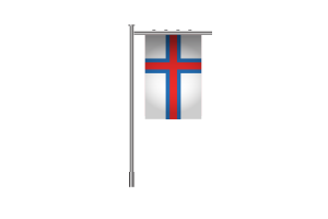 Bandiera in piedi 3D delle Isole Faroe flag