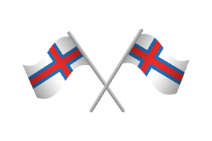 Emblema della bandiera delle Isole Faroe vettoriale gratuito flag