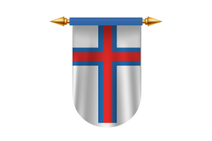 Immagini dell'emblema della bandiera delle Isole Faroe vettoriale flag