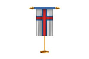 Bandiera cerimoniale delle Isole Faroe vettoriale gratuito flag