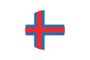 Bandiera delle Isole Faroe cerchio vettoriale gratuito flag