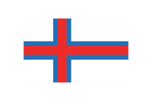 Bandiera delle Isole Faroe forma triangolare arrotondata flag