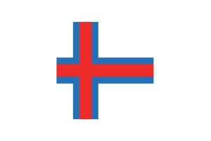 Bandiera delle Isole Faroe forma quadrata arrotondata flag