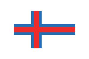 Illustrazione vettoriale della bandiera delle Isole Faroe triangolare flag