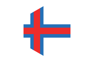 Bandiera delle Isole Faroe forma esagono flag