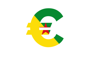 French Guiana Currency icon flag