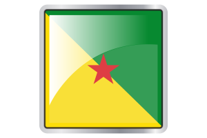 French Guiana Flag Square icon flag