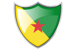 Shield with Flag of French Guiana flag