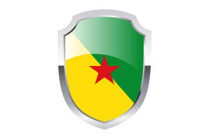 French Guiana Shield Logo flag