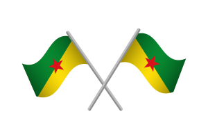 French Guiana Flag Emblem Vector Free flag