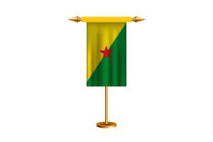 French Guiana Ceremonial Flag Vector Free flag