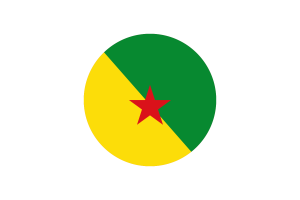 French Guiana Flag Circle Vector Free flag