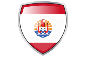 Écu héraldique du drapeau de la Polynésie française flag