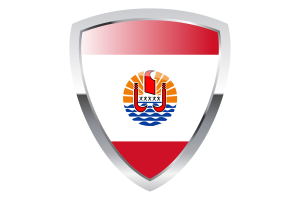 Drapeau de l'écu de la Polynésie française flag
