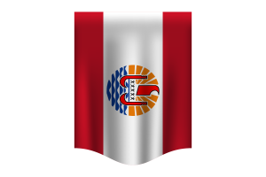 Bannière du drapeau de la Polynésie française flag