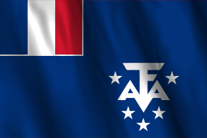 Drapeau national des Terres australes et antarctiques françaises flag