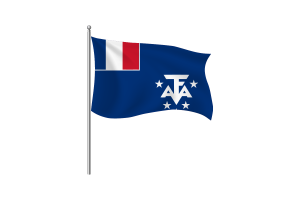 Clipart du drapeau des Terres australes et antarctiques françaises flag