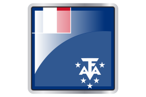Icône carrée du drapeau des Terres australes et antarctiques françaises flag