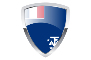 Drapeau écusson des Terres australes et antarctiques françaises flag